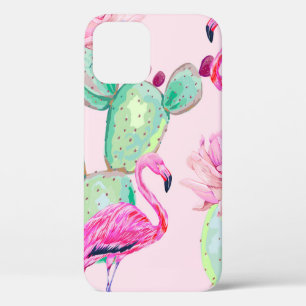 Rosa Flamingo, exotische Vögel, sanfte Blumen, Ros Case-Mate iPhone Hülle