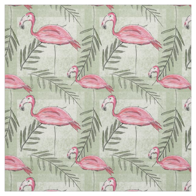 Rosa Flamingo & Fabric Stoff (Muster)
