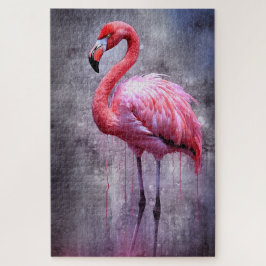 Rosa Flamingo-Farbpuzzle Puzzle