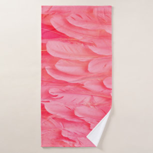 Rosa Flamingo Feathersflamingo, Feder, Rosa, Textu Badehandtuch