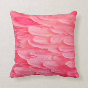 Rosa Flamingo Feathersflamingo, Feder, Rosa, Textu Kissen