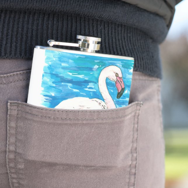 Rosa Flamingo Flachmann (Beispiel)