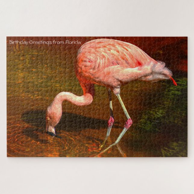 Rosa Flamingo Florida. Jigsaw Puzzle (Horizontal)