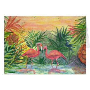 Rosa Flamingo-Florida-Kunst