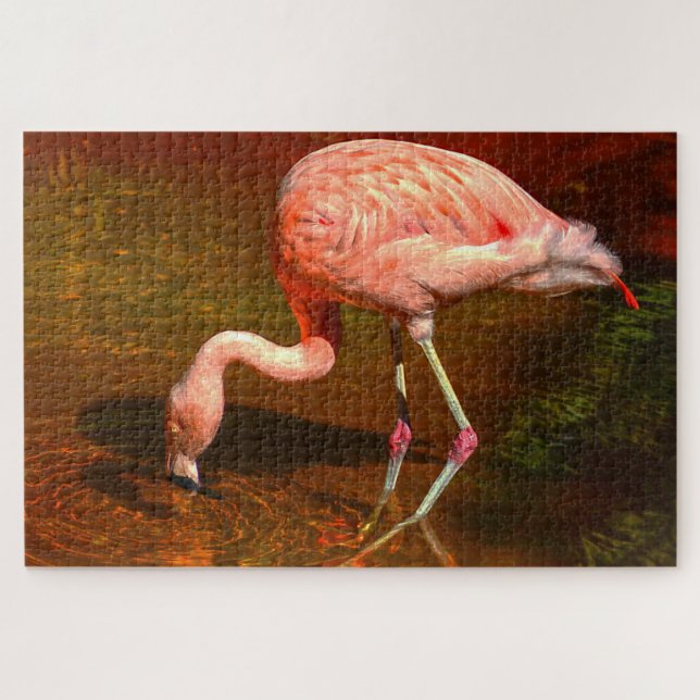Rosa Flamingo Florida. Puzzle (Horizontal)