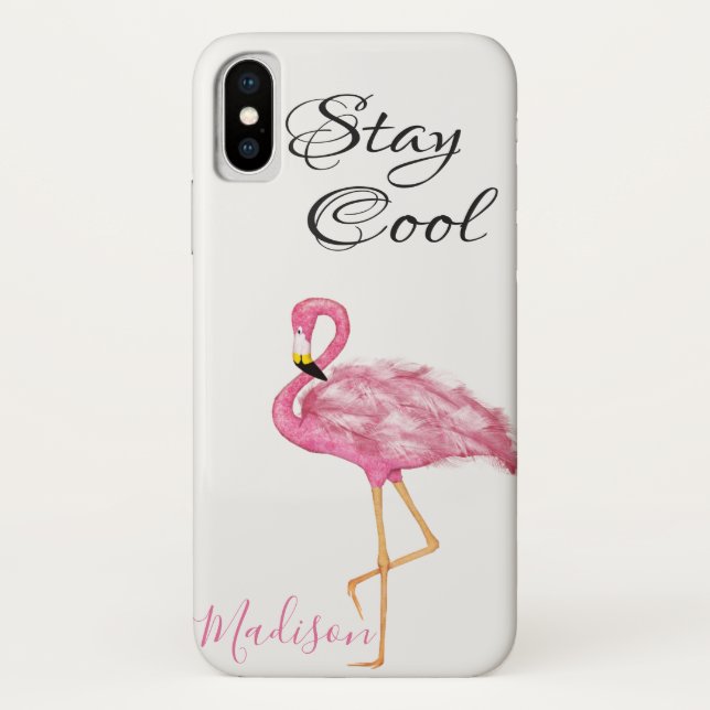 Rosa Flamingo Fun Bleibe Coolen Sommernamen Case-Mate iPhone Hülle (Rückseite)