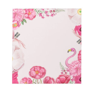 Rosa Flamingo Garten Notizblock