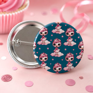 Rosa Flamingo Geburtstagsparty Button