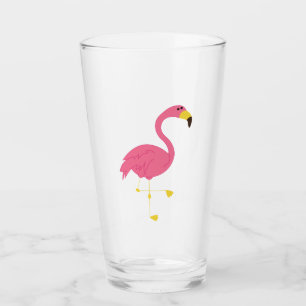 Rosa Flamingo Glas