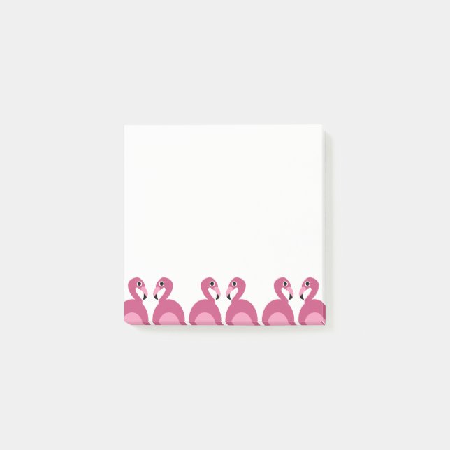 Rosa Flamingo-Grenze - Posten-it® Anmerkungen Post-it Klebezettel (Vorderseite)