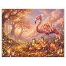 Rosa Flamingo Herbst Halloween Fantasie