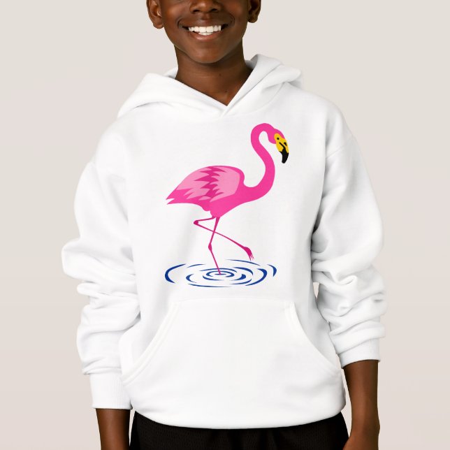 Rosa Flamingo Hoodie (Vorderseite)