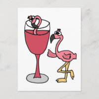 Rosa Flamingo im Blush Weinglas