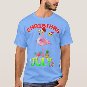 Rosa Flamingo in der Weihnachtsmannmütze Weihnacht T-Shirt