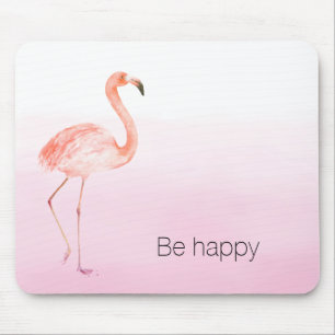 Rosa Flamingo ist glücklich Mousepad