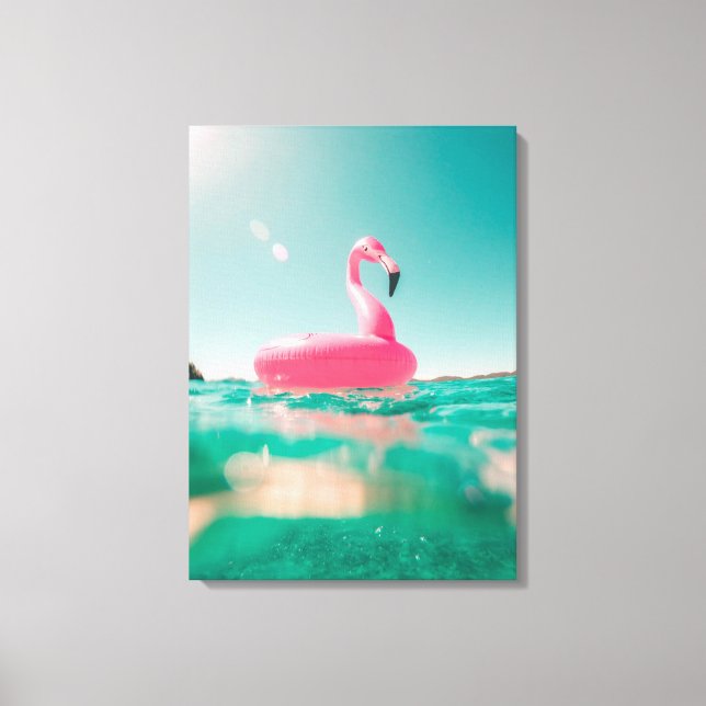 Rosa Flamingo Kinder Saal Leinwand (Vorderseite)