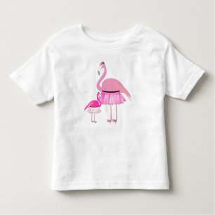 Rosa Flamingo Kleinkind Ruffle Kleid Kleinkind T-shirt