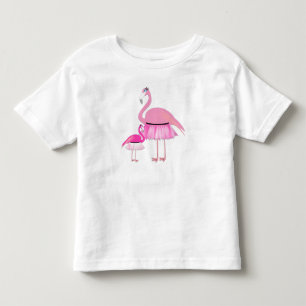 Rosa Flamingo Kleinkind Ruffle Kleid T-shirt