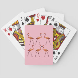 Rosa Flamingo-Kunst-klassische Spielkarten