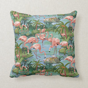 Rosa Flamingo-Lagune-Farbe durch Zahl-Wurfs-Kissen Kissen