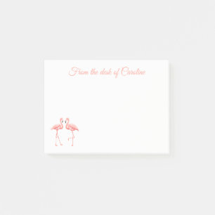 Rosa Flamingo Liebe Tropisches Hochzeitsfest Braut Post-it Klebezettel