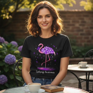 Rosa Flamingo Lila Band Bewusstseinsbildung Tri-Blend Shirt