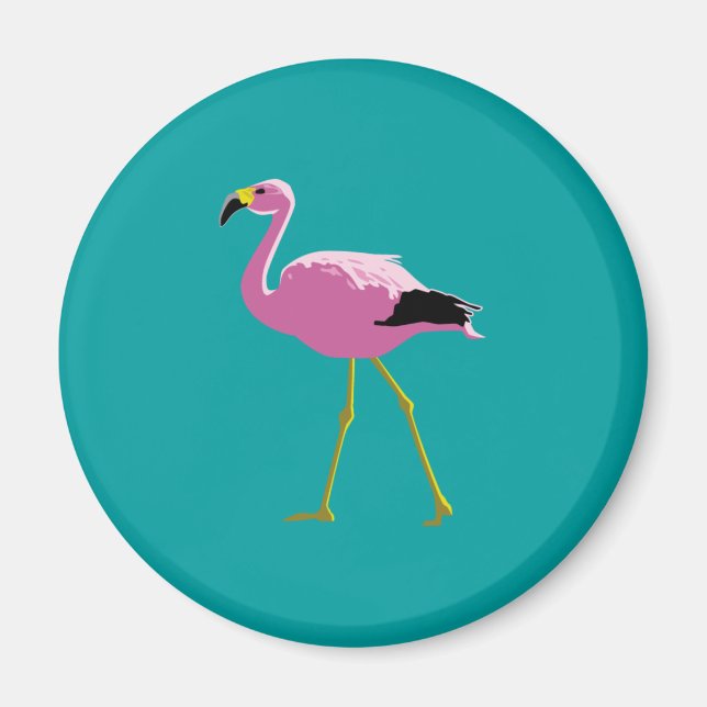 Rosa Flamingo Magnet (Vorne)