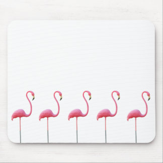 Rosa Flamingo-Mäusematten-Weiß Mousepad