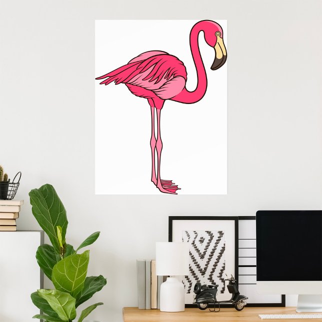 Rosa Flamingo mit langen Beinen Poster (Von Creator hochgeladen)