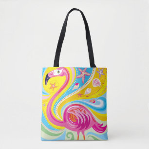 Rosa Flamingo mit Seestern