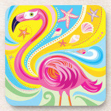 Rosa Flamingo mit Seestern