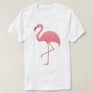 Rosa Flamingo-Mosaik Tropische Kunst Ästhetik T-Shirt