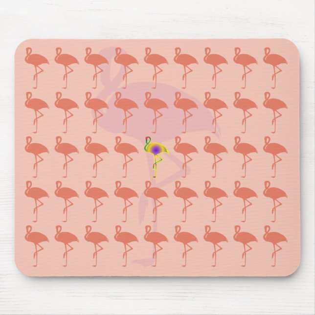 Rosa Flamingo Mousepad (Vorne)