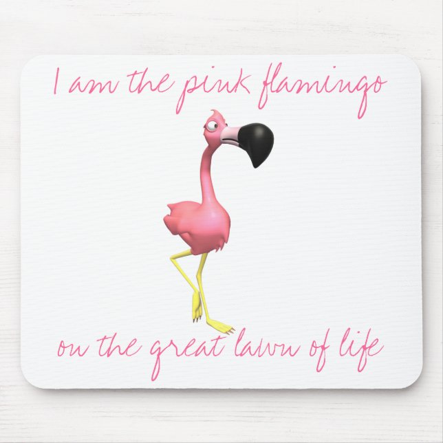Rosa Flamingo Mousepad (Vorne)