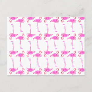 Rosa Flamingo-Muster 2 Postkarte