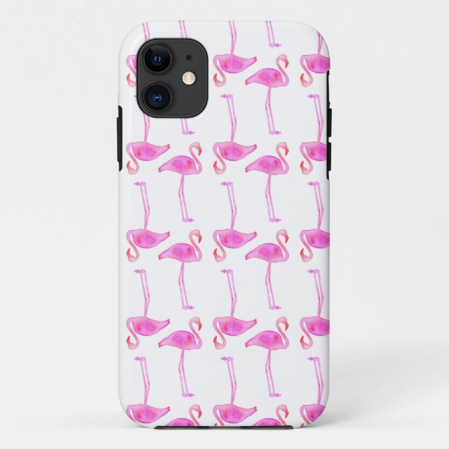 Rosa Flamingo-Muster Case-Mate iPhone Hülle (Rückseite)
