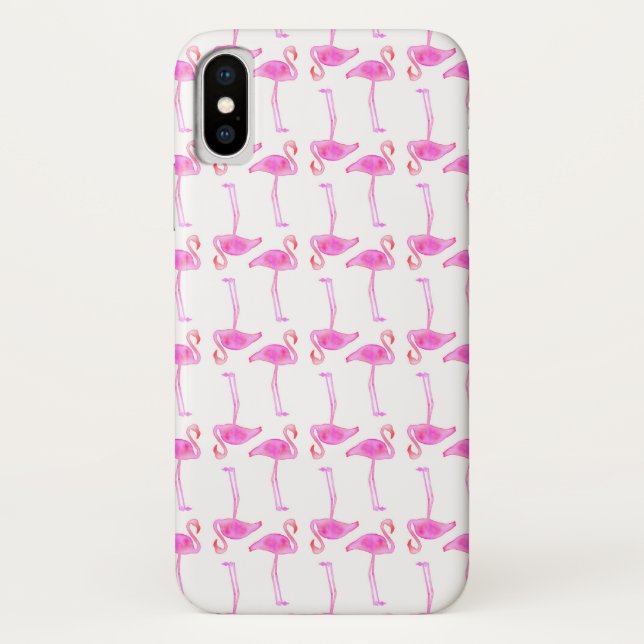 Rosa Flamingo-Muster Case-Mate iPhone Hülle (Rückseite)