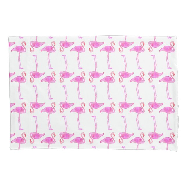 Rosa Flamingo-Muster Kissenbezug (Vorderseite-Links)