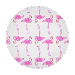 Rosa Flamingo-Muster Schneidebrett