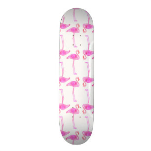 Rosa Flamingo-Muster Skateboard