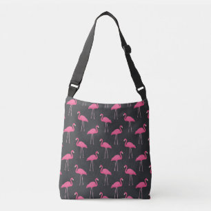 Rosa Flamingo-Muster Tragetaschen Mit Langen Trägern