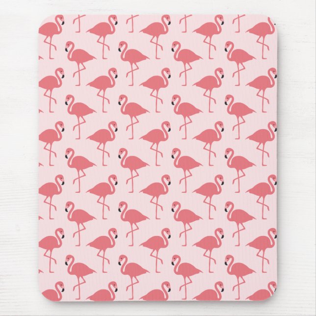 Rosa Flamingo Muster Tropischer Vogel Mousepad (Vorne)