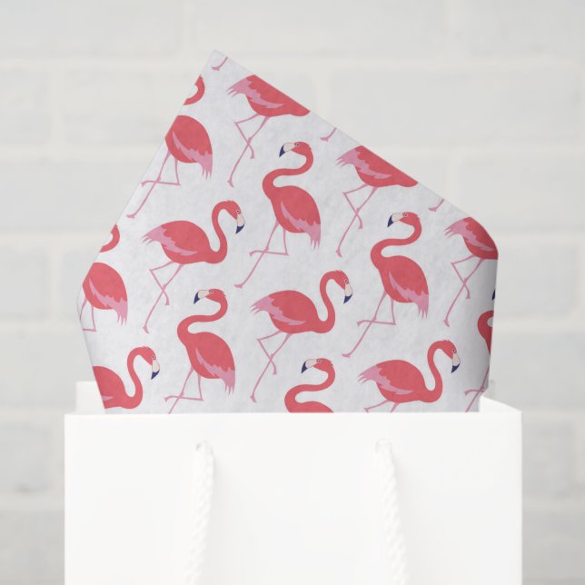 Rosa Flamingo-Musterpapier Seidenpapier (Geschenktüte)