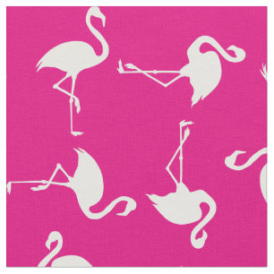 Rosa Flamingo Niedliche tropische Druckstoffe Stoff