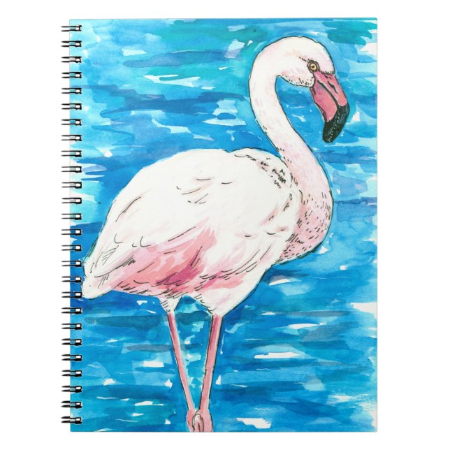 Rosa Flamingo Notizblock (Vorderseite)