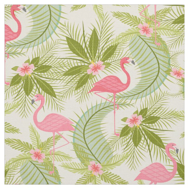 Rosa Flamingo-Paradies Stoff (Muster)