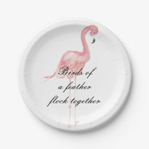 Rosa Flamingo-Party-Papier-Teller