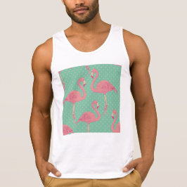 Rosa, Flamingo, Polka Punkt, aquamarin, Pfirsich, T-Shirt