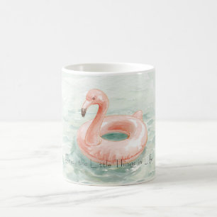 Rosa Flamingo Pool Genieße die kleinen Dinge Kaffeetasse