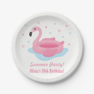 Rosa Flamingo Pool Schwimmkörper Sommerparty Telle Pappteller
